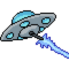 pixel art of alien invader war