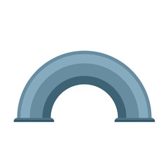 Detailed illustration of a round U-shaped pipe. Perfect for engineering or plumbing visuals.