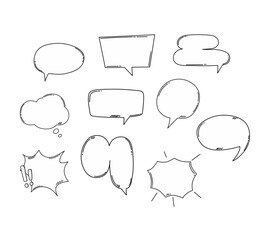 Fototapeta premium Comic Bubble Speech Text Blank
