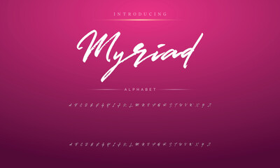 Signature Font Calligraphy Logotype Script Brush Font Type Font lettering handwritten