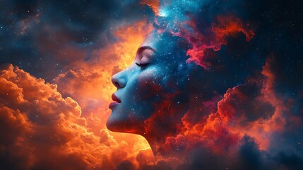 A colorful image representing the creative states of mind: innovation, passion, and daydreaming 