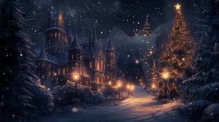 Fototapeta premium christmas wallpaper backgroundchristmas wallpaper background