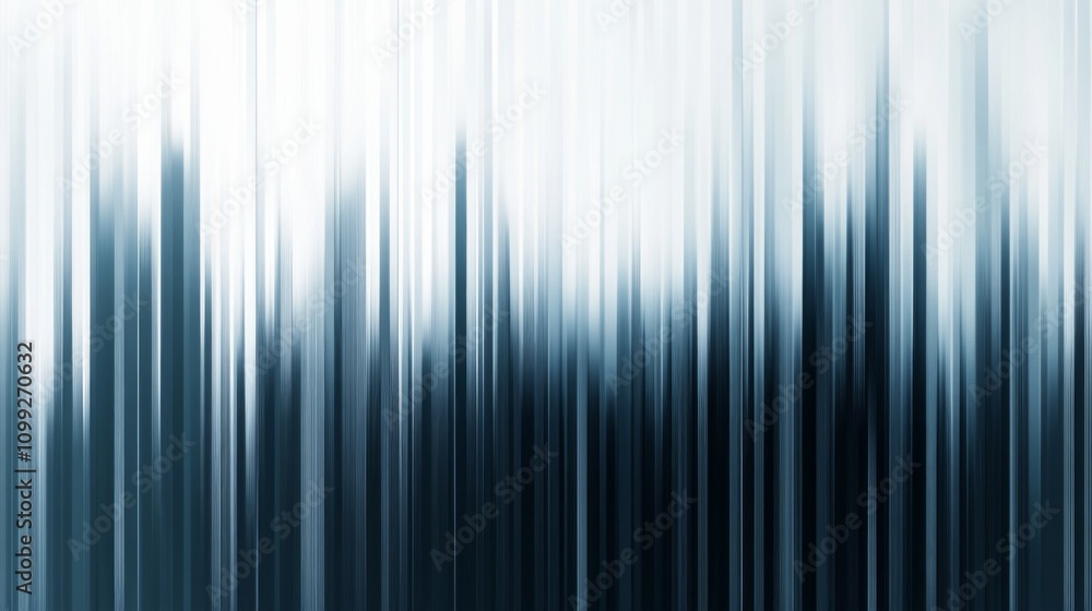 Aufkleber Abstract Vertical Lines with Gradual Transition in Soft Blue Tones