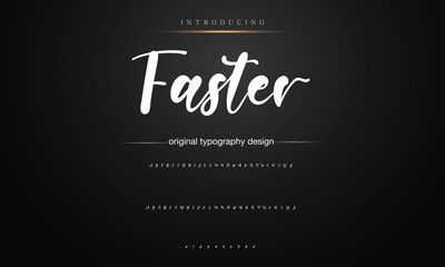 Hand drawn vector alphabet. signature script font. Elegant Signature Font. Best Alphabet Beautiful Calligraphy Signature Font lettering
