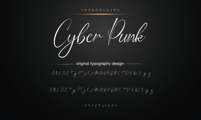 Hand drawn vector alphabet.signature script font. Elegant Signature Font. Best Alphabet Beautiful Calligraphy Signature Font lettering