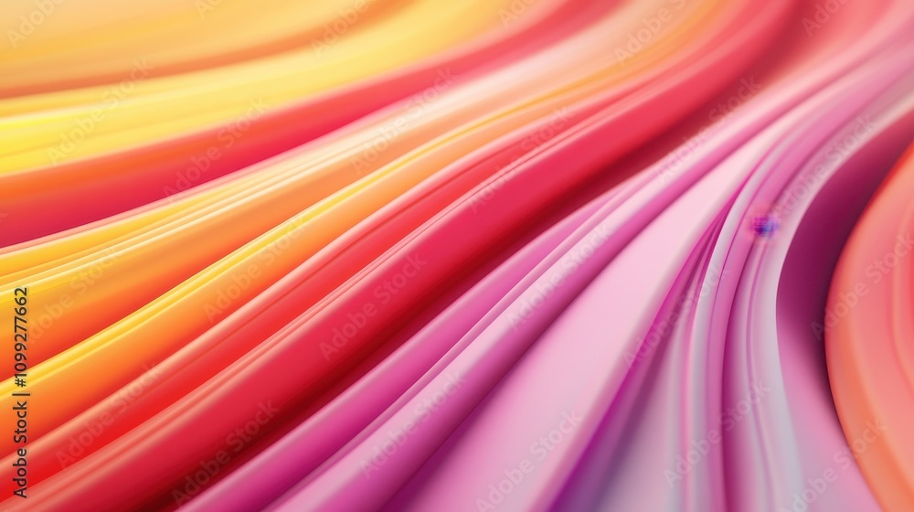 Poster abstract waves of vibrant colors in smooth, flowing patterns.