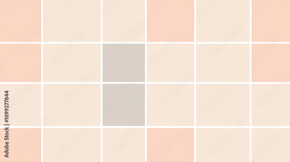 Aufkleber Abstract Pattern of Soft Colors in a Grid Layout