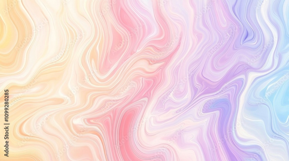 Aufkleber soft swirls of pastel colors in smooth abstract background design