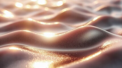 Fototapeta premium Golden Rose Gradient Fluid Ripple Texture