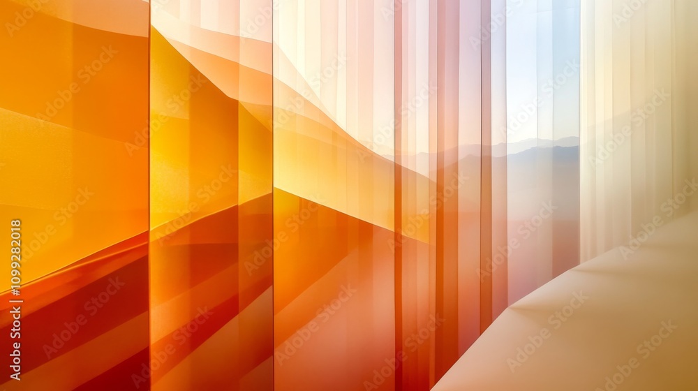 Aufkleber Abstract Colorful Background with Gradient Layers and Light Effects