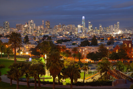 Dolores Park at Night, San Francisco, California