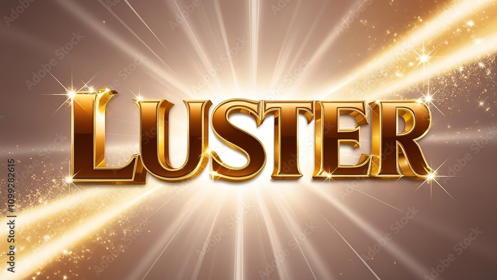 Poster golden 3d text 