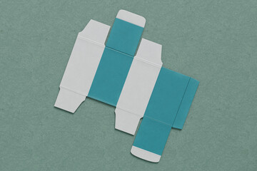 Box product vertical fold four sides empty white color for template mock up and design presentation. 3D rendering illustration V4