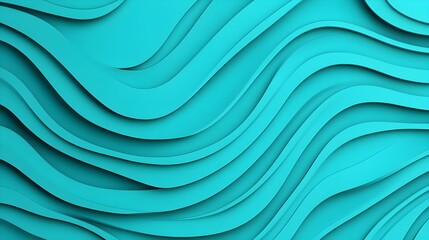 Abstract Turquoise Wave Background