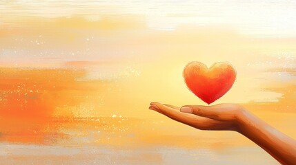 Fototapeta premium Hand Drawn Concept of Emotional Healing Heart