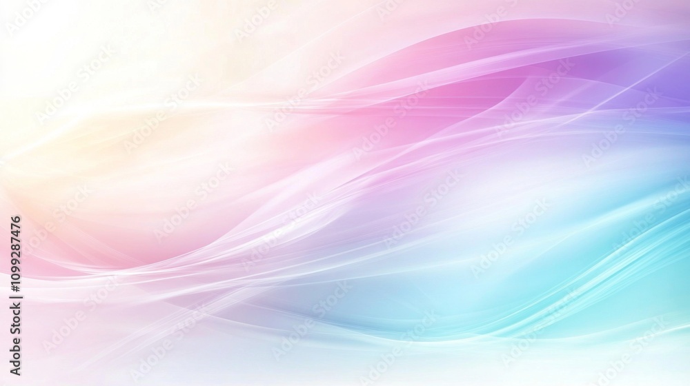 Fototapete soft colorful abstract background with gentle flowing lines