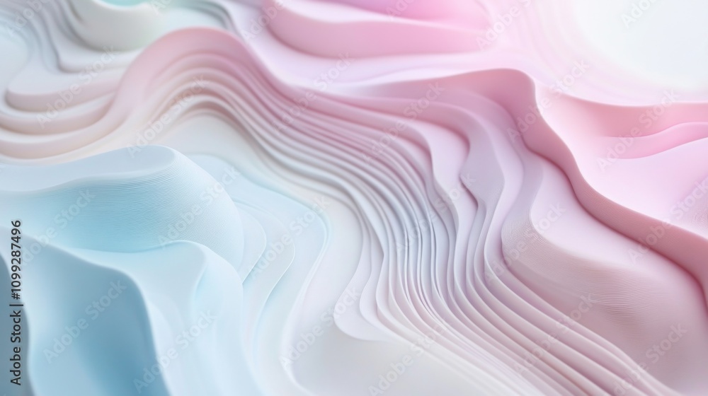 Leinwandbilder abstract soft wave patterns in pastel colors for design projects