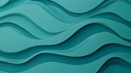 Obraz premium Teal Abstract Wave Background