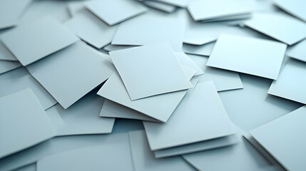 Abstract 3D Blue Squares Background Illustration