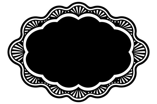 recommend clip art: Scallop Edge Border Frame Vector – Rectangle, Oval, Round Shapes for Cute Design