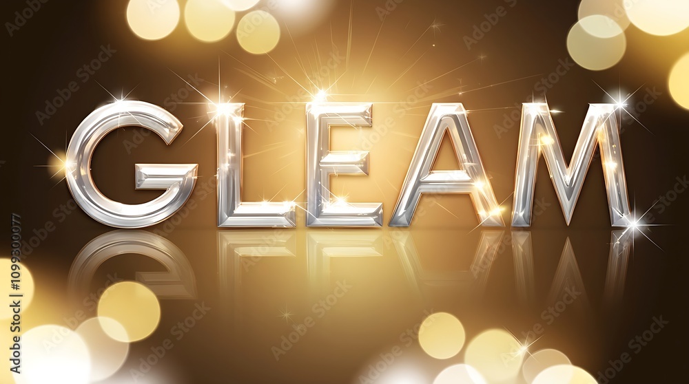 Poster sparkling silver 