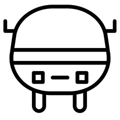 Caravan Convoy Train Line Icon