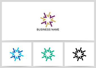 Obraz premium Ok Mark Tick Forming Star Logo Design