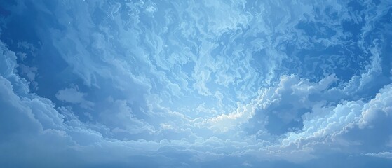 Obraz premium Abstract soft focus on a soft blue background with intricate cloud patterns , airy texture, cloud pattern