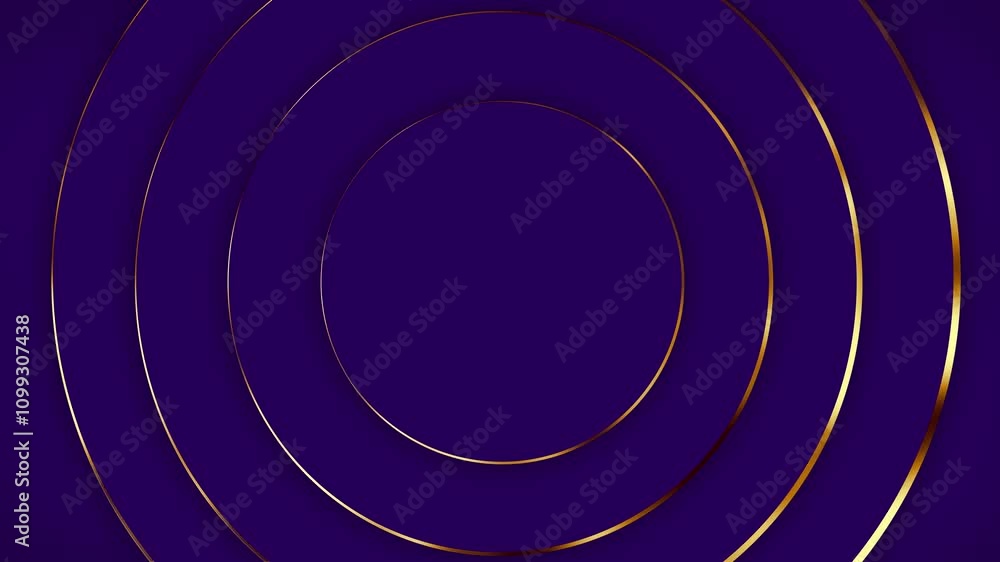 Poster luxury modern golden rings circle intro titles abstract shape 3d animation movement layered pattern 