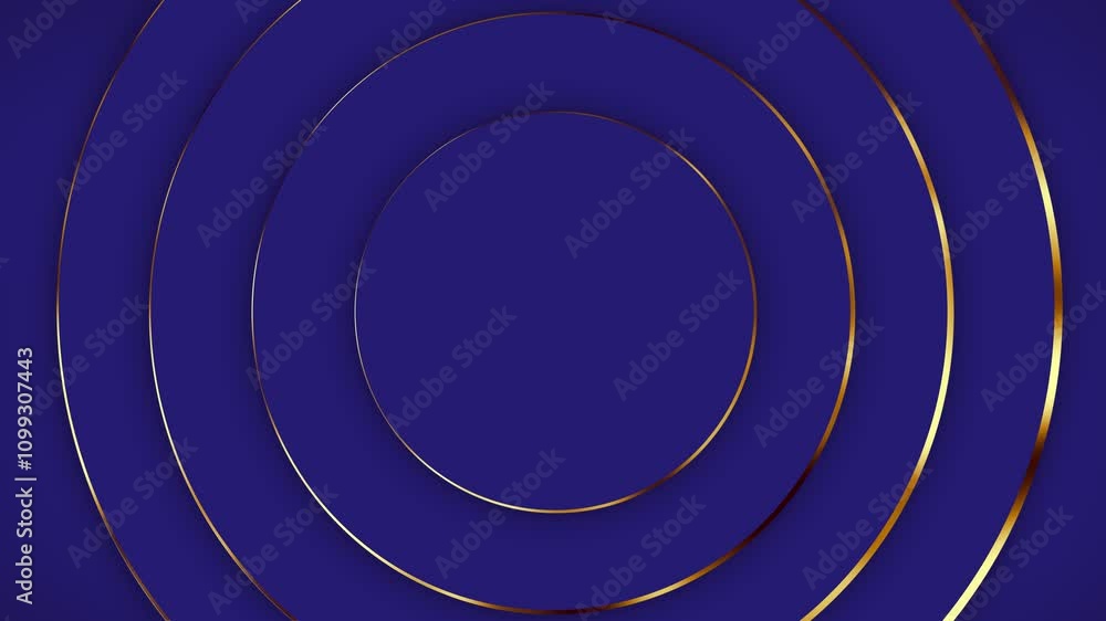 Poster luxury modern golden rings circle intro titles abstract shape 3d animation movement layered pattern 
