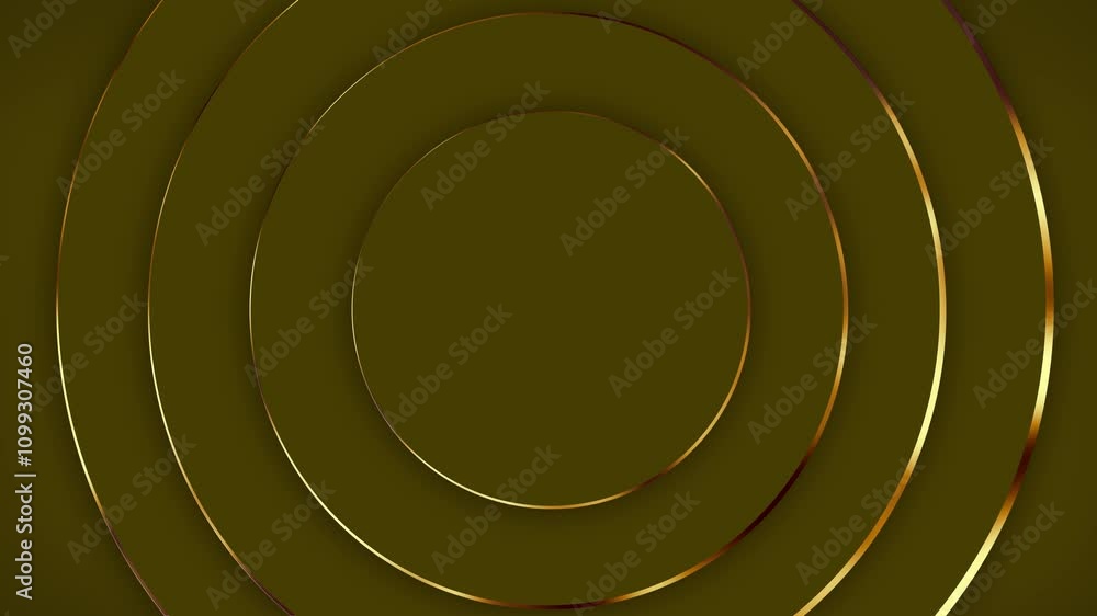 Poster luxury modern golden rings circle intro titles abstract shape 3d animation movement layered pattern 