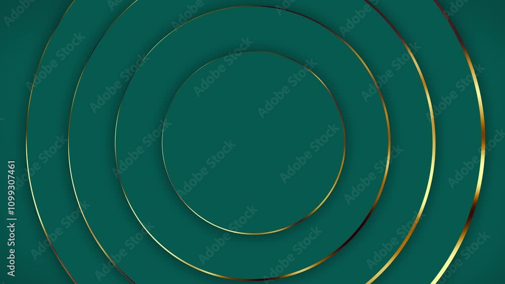 Poster luxury modern golden rings circle intro titles abstract shape 3d animation movement layered pattern 