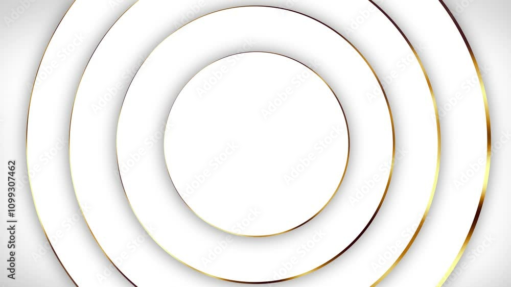 Poster luxury modern golden rings circle intro titles abstract shape 3d animation movement layered pattern 