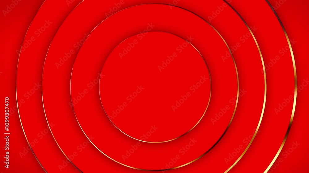 Poster luxury modern golden rings circle intro titles abstract shape 3d animation movement layered pattern 