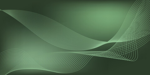 A Green and White wavy line Background