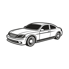 Fototapeta premium Car Silhouette Vector Illustration Featuring Various Automotive Designs