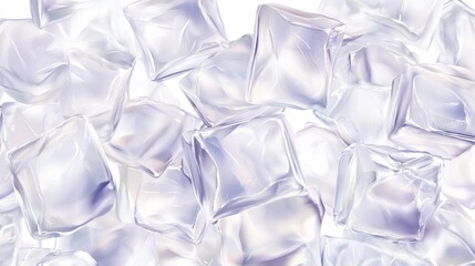 Obraz premium Crystal Clear Ice Cubes: A Refreshing Visual