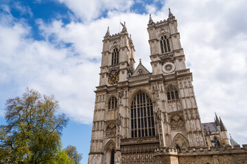 Fototapeta premium Westminster Abbey, Collegiate church in London, England, Anglican church in the City of Westminster, London, England