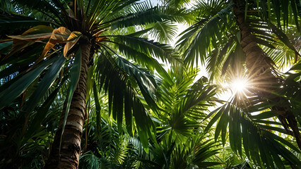 Obraz premium palm tree in the sun