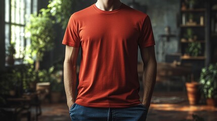 Rust T-Shirt 3D Render Mockup. Generative AI