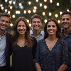 Fototapeta premium Hoffnung - Fröhliche Gesichter strahlen Zuversicht aus