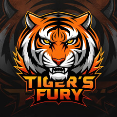 Fototapeta premium tiger head silhouette