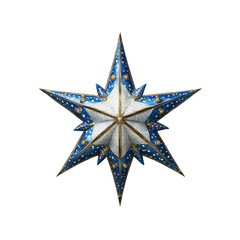 Obraz premium Celestial Blue and White Porcelain Star Ornament