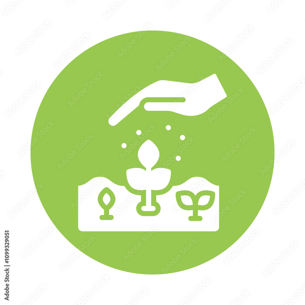 Poster seed vector glyph circle. eps 10 file