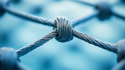 Interconnected Ropes Form a Strong Network Knot