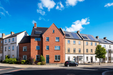 traditional detached house within residential estate in England UK