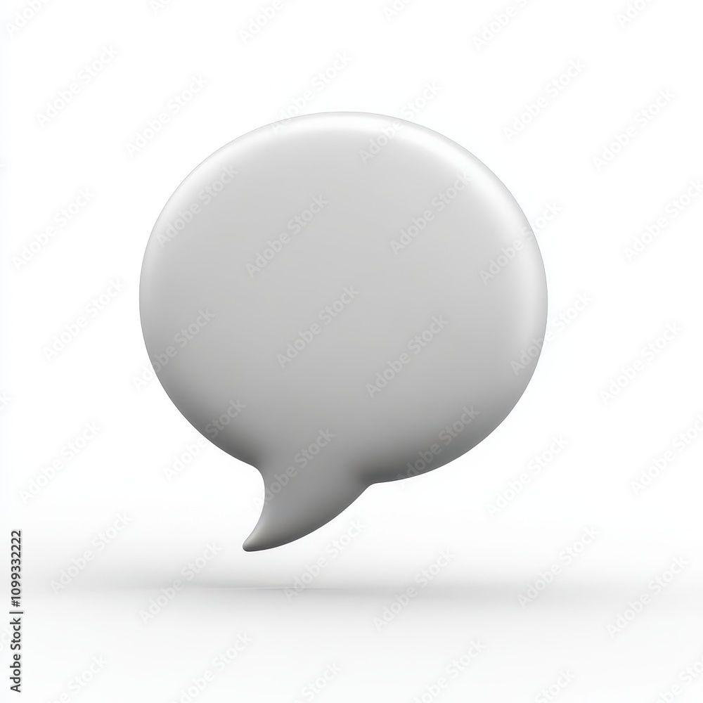 Poster a 3d speech bubble icon representing communication or dialogue.