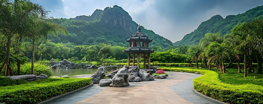The Haikou Volcano Park, featuring volcanic landscapes and geological wonders