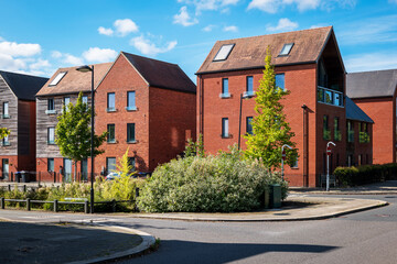Obraz premium traditional detached house within residential estate in England UK
