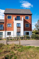 Obraz premium traditional detached house within residential estate in England UK